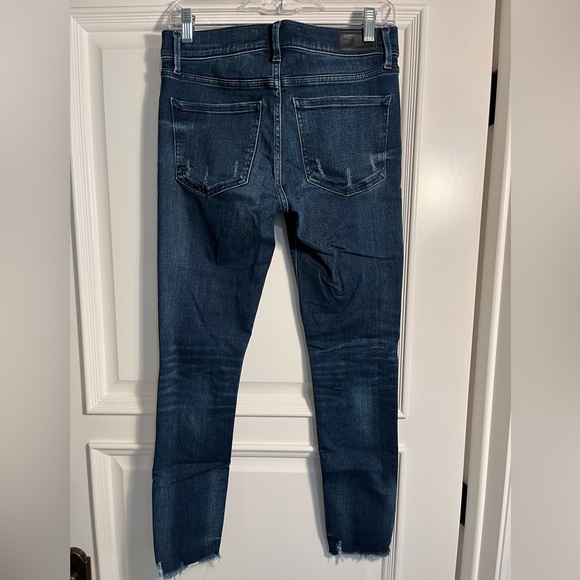 Express - Mid Rise Ankle Leggings - Dark Wash - Size 4R - EUC - Picture 2 of 4